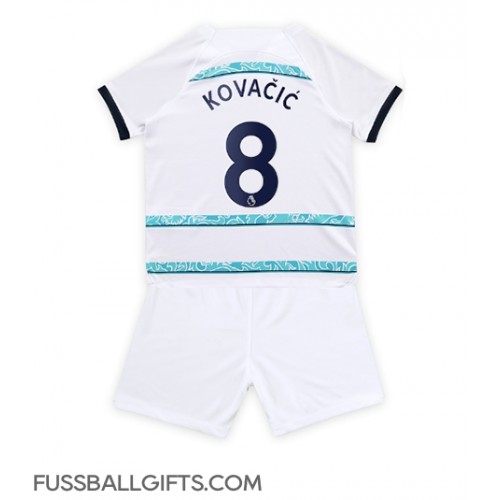 Chelsea Mateo Kovacic #8 Fußballbekleidung Auswärtstrikot Kinder 2022-23 Kurzarm (+ kurze hosen)